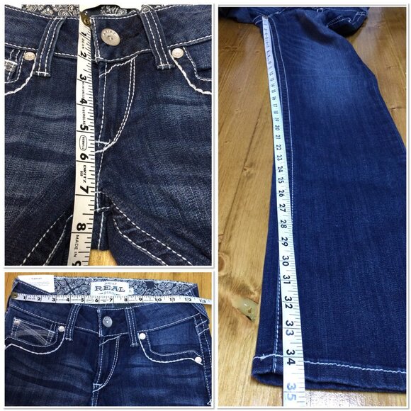 NWT Ariat Real Denim Womens Mid Rise Straight Stretch Jeans Size 25 L Western - Picture 7 of 7